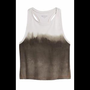 Athleta Shanti Watercolor Stripe Crop Workout Tank